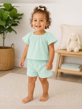 Member's Mark Girls 2-Piece Playwear Mint Green Size 3T